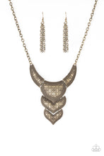 Load image into Gallery viewer, Paparazzi ~ Texas Temptress ~ Brass Necklace Set