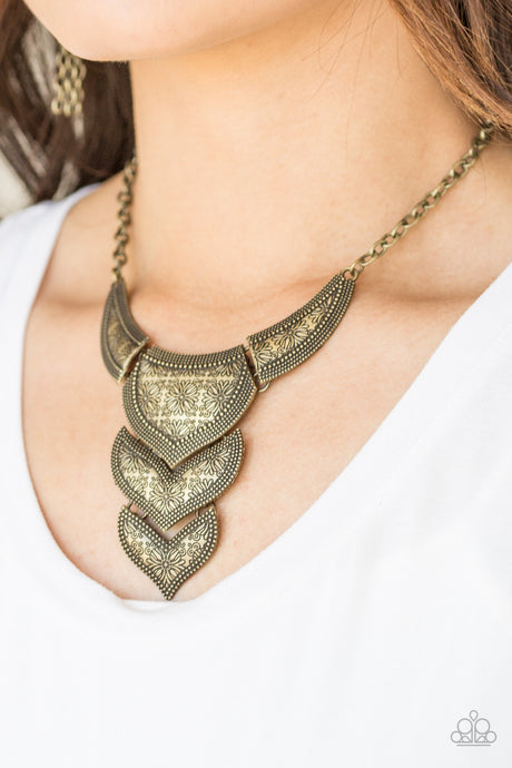 Paparazzi ~ Texas Temptress ~ Brass Necklace Set