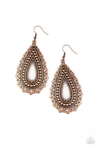 Paparazzi ~ Texture Garden ~ Copper Earrings