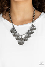 Load image into Gallery viewer, Paparazzi ~ Texture Storm ~ Black Gunmetal Necklace Set