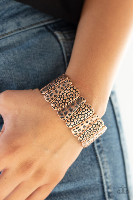 Paparazzi ~ Texture Takedown ~ Copper Bracelet