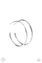 Load image into Gallery viewer, Paparazzi ~ Texture Tempo ~ Silver Hoop Earrings (Fashion Fix Exclusive)