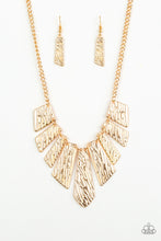 Load image into Gallery viewer, Paparazzi ~ Texture Tigress ~ Gold Necklace Set