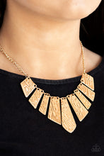Load image into Gallery viewer, Paparazzi ~ Texture Tigress ~ Gold Necklace Set