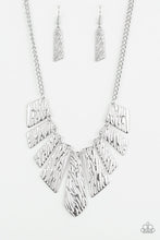 Load image into Gallery viewer, Paparazzi ~ Texture Tigress  ~ Silver Necklace Set
