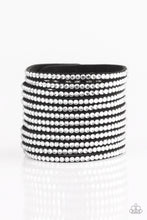 Load image into Gallery viewer, Paparazzi ~ The Boss Is Back ~ Black Rhinestone Wrap Bracelet