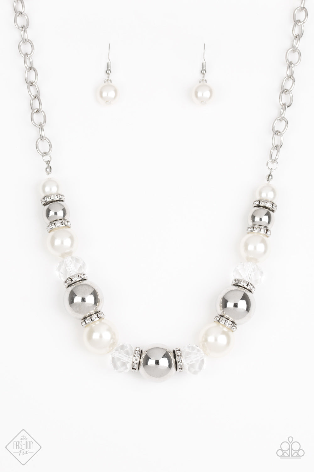 Paparazzi ~ The Camera Never Lies ~ White  Necklace Set (Fashion Fix Exclusive)