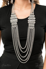 Load image into Gallery viewer, Paparazzi ~ &quot;The Erika&quot; ~ ZI Collection Series ~ Silver Necklace Set
