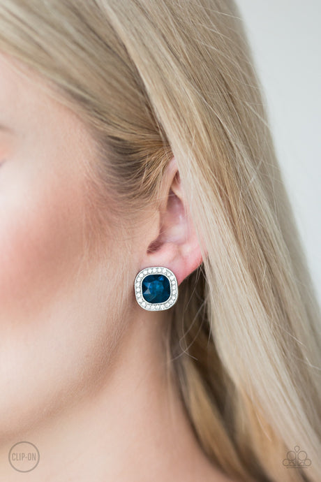 Paparazzi ~ The Fame Game ~ Blue Clip-On Earrings