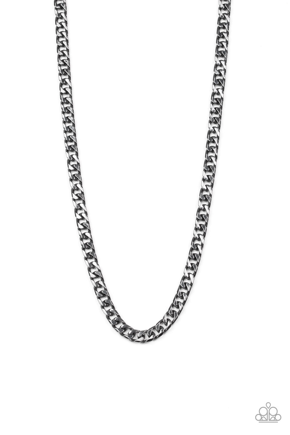 Paparazzi ~ The Game CHAIN-ger ~ Men's Black/Gunmetal Urban Necklace