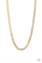 Load image into Gallery viewer, Paparazzi ~ The Game CHAIN-ger ~ Men&#39;s Gold Necklace and Bracelet Set