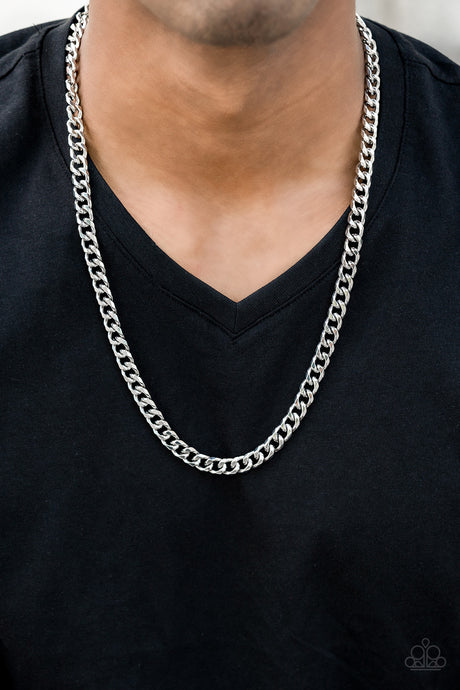 Paparazzi ~ The Game CHAIN-ger ~ Men's Silver Urban Necklace