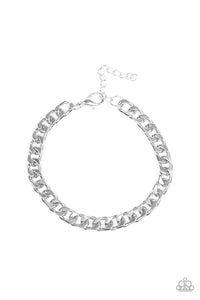 Paparazzi ~ The Game CHAIN-ger ~ Men's Silver Necklace and Bracelet Set