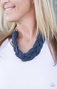 Paparazzi ~ The Great Outback ~ Blue Seed Bead Necklace Set