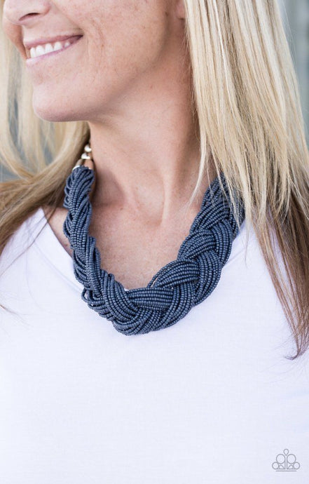Paparazzi ~ The Great Outback ~ Blue Seed Bead Necklace Set