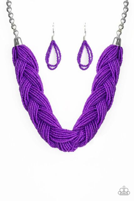 Paparazzi ~ The Great Outback ~ Purple Seed Bead Necklace Set