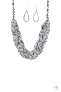 Paparazzi - The Great Outback - Silver Seed Bead Necklace - Klassy Jewelz Boutique