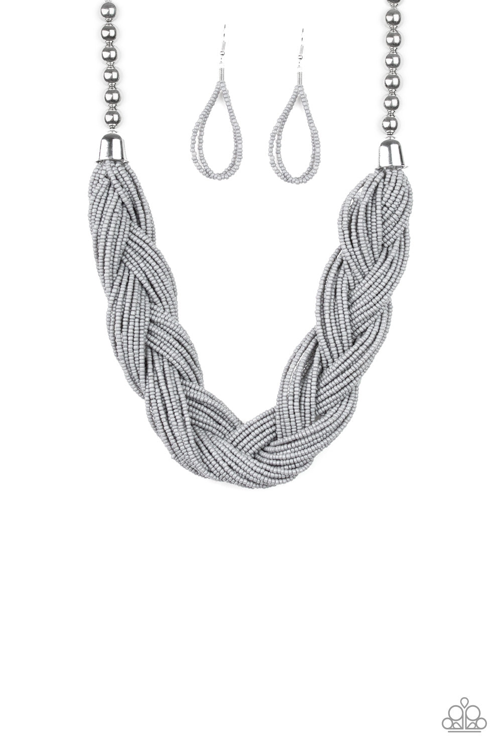 Paparazzi - The Great Outback - Silver Seed Bead Necklace - Klassy Jewelz Boutique