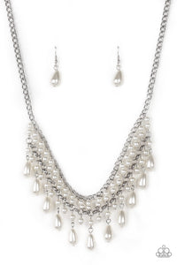 Paparazzi ~ The Guest List ~ White Pearl Necklace Set