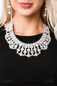Paparazzi ~ "The Heather" ~ ZI Collection ~ White Rhinestone Necklace Set