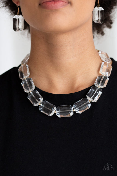 Paparazzi ~ The ICE President ~ Gold Necklace Set