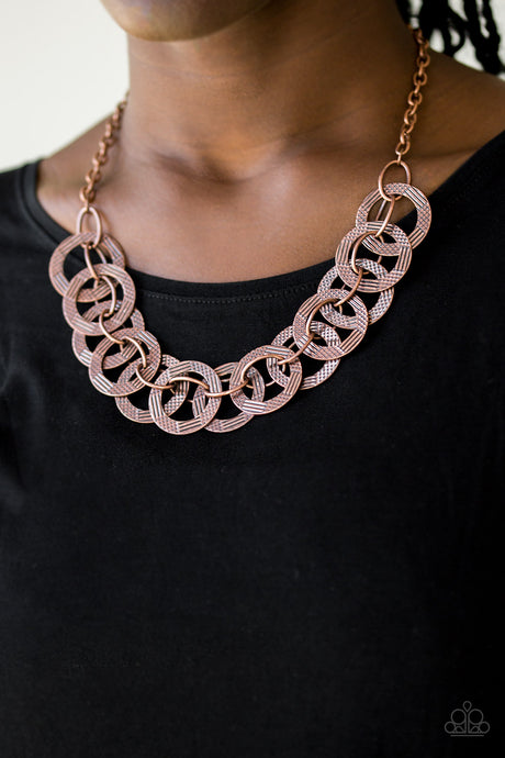 Paparazzi ~ The Main Contender ~ Copper Necklace and Bracelet Set