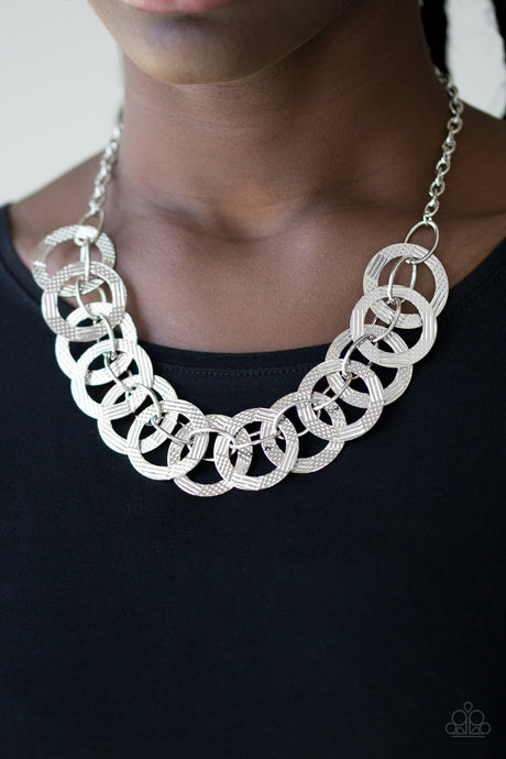 Paparazzi ~ The Main Contender ~ Silver Necklace and Bracelet Set