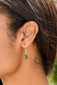 Paparazzi ~ The Medallion-aire ~ Green Necklace Set (Fashion Fix Exclusive)