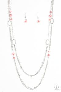 Paparazzi - The New Girl In Town - Orange Necklace Set