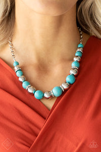Paparazzi ~ The Ruling Class ~ Blue Turquoise Necklace Set (Fashion Fix Exclusive)