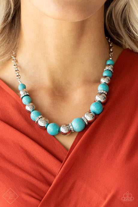 Paparazzi ~ The Ruling Class ~ Blue Turquoise Necklace Set (Fashion Fix Exclusive)