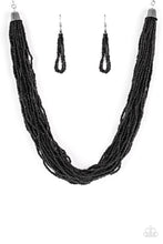 Load image into Gallery viewer, Paparazzi ~ The Show Must CONGO On! ~ Black Seed Bead Necklace Set