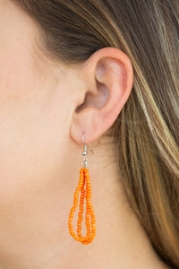 Paparazzi ~ The Show Must CONGO On! ~ Orange Seed Bead Necklace Set