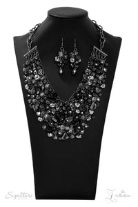 Paparazzi ~ "The Taylerlee" ~ ZI Collection ~ Black/Gunmetal Necklace Set