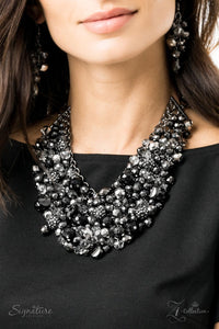Paparazzi ~ "The Taylerlee" ~ ZI Collection ~ Black/Gunmetal Necklace Set