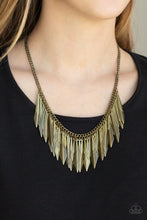 Load image into Gallery viewer, Paparazzi ~ The Thrill-Seeker ~ Brass Necklace Set