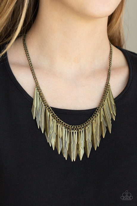 Paparazzi ~ The Thrill-Seeker ~ Brass Necklace Set