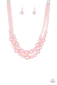 Paparazzi ~ The More The Modest ~ Gold Pearl Necklace Set