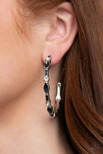 Load image into Gallery viewer, Paparazzi ~ There Goes The Neighborhood ~ Blue Hoop Earrings