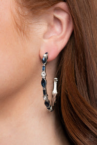 Paparazzi ~ There Goes The Neighborhood ~ Blue Hoop Earrings