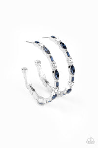 Paparazzi ~ There Goes The Neighborhood ~ Blue Hoop Earrings