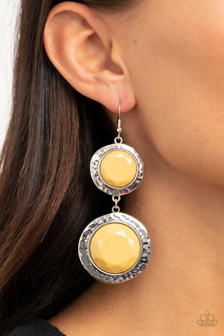 Paparazzi ~ Thrift Shop Stop ~ Yellow Earrings