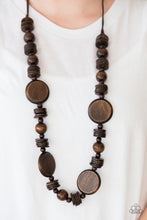 Load image into Gallery viewer, Paparazzi ~ Tiki Tonga ~ Brown Wooden Bead Necklace Set