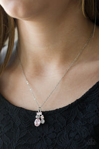 Paparazzi ~ Time To Be Timeless ~ Pink Pendant Necklace Set