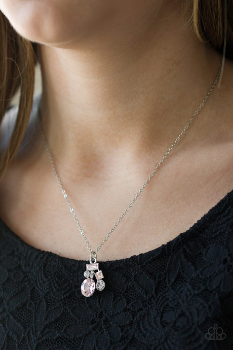 Paparazzi ~ Time To Be Timeless ~ Pink Pendant Necklace Set