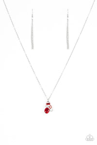 Paparazzi ~ Time To Be Timeless ~ Red Pendant Necklace Set