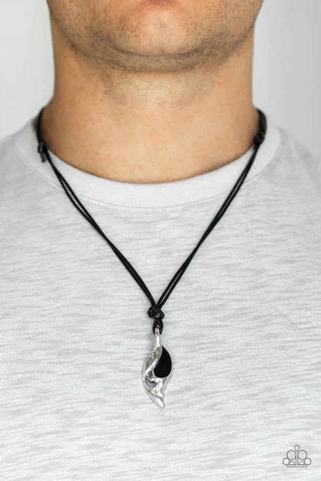 Paparazzi ~ Titan Thunder ~ Men's Black Urban Necklace