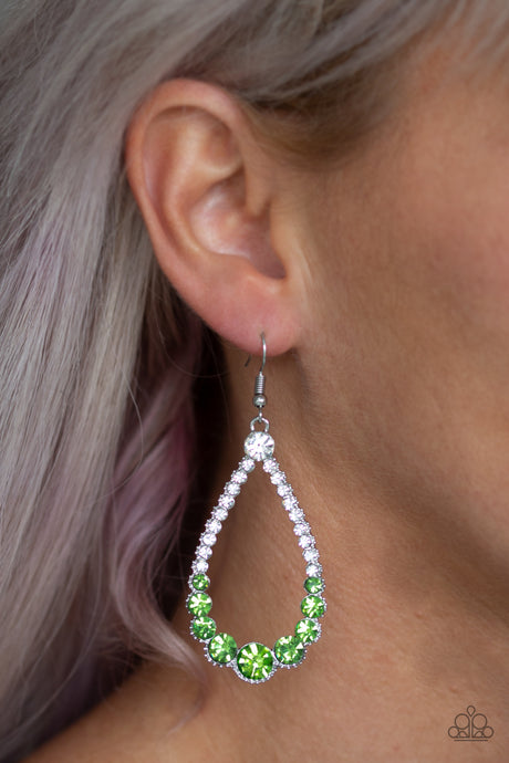 Paparazzi ~ Token Twinkle ~ Green Earrings