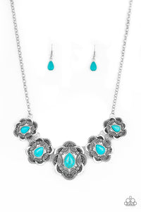 Paparazzi ~ Too Many Chiefs ~ Blue Turquoise Necklace Set
