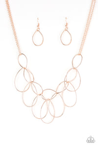 Paparazzi ~ Top-TEAR Fashion ~ Rose Gold Necklace Set